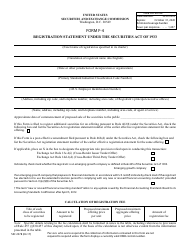 SEC Form 2078 (F-4) Registration Statement Under the Securities Act of 1933