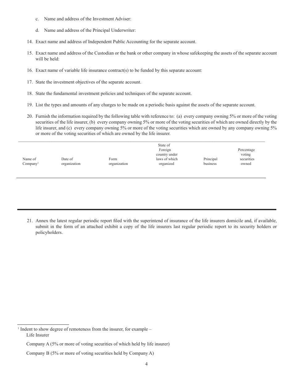 SEC Form 1130 (N-6EI-1) Notification of Claim of Exemption Pursuant to Rule 6e-2 or 6e-3(T) Under the Investment Company Act of 1940, Page 4
