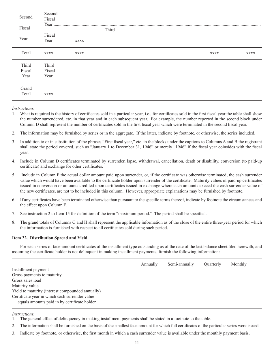 SEC Form 1285 (N-8B-4) Registration Statement of Face-Amount Certificate Companies, Page 11