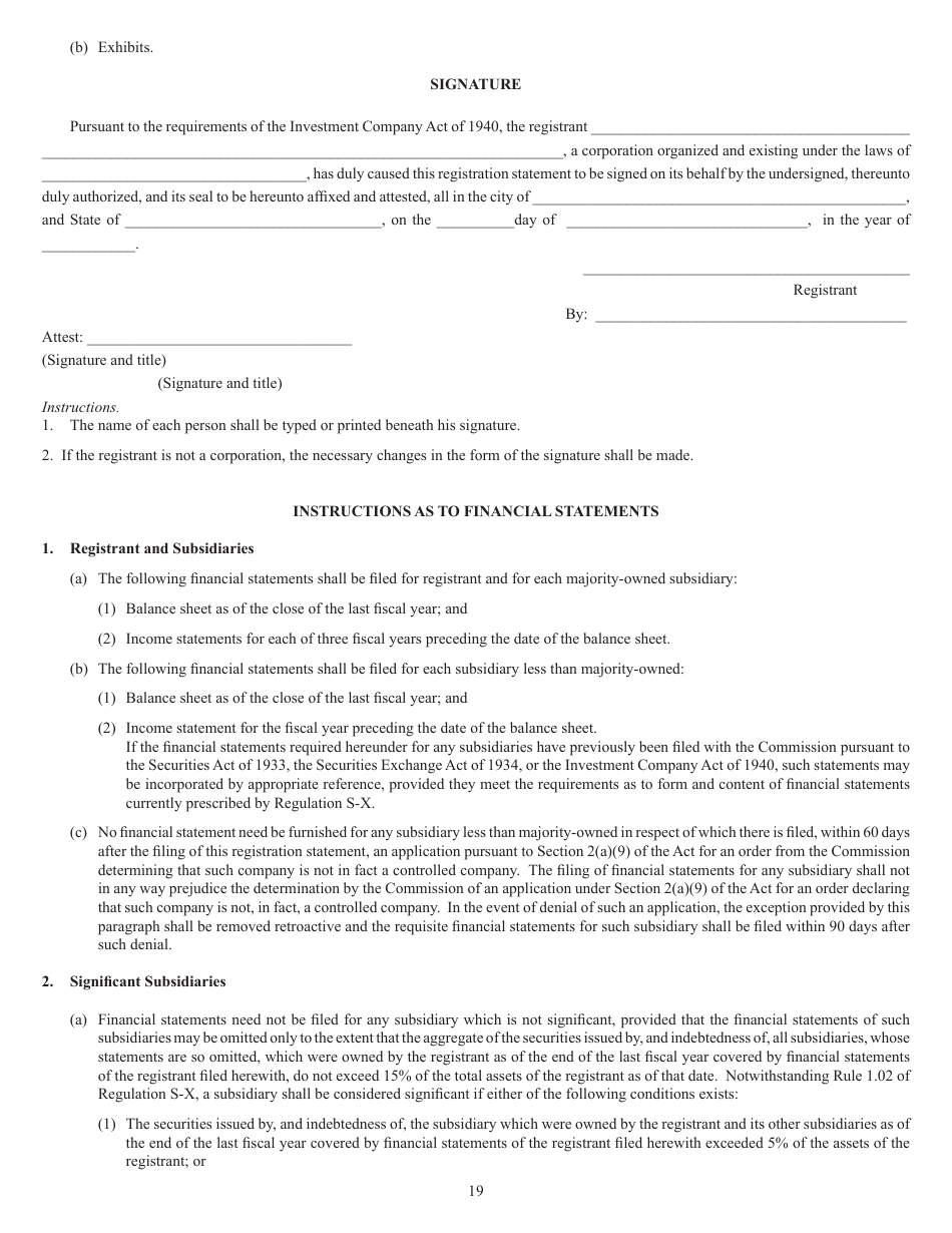 SEC Form 1285 (N-8B-4) Registration Statement of Face-Amount Certificate Companies, Page 19