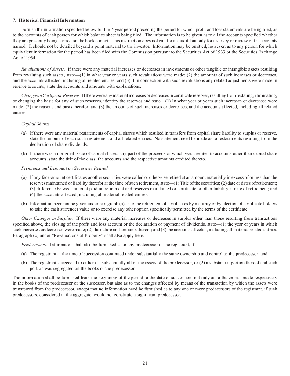 SEC Form 1285 (N-8B-4) Registration Statement of Face-Amount Certificate Companies, Page 21