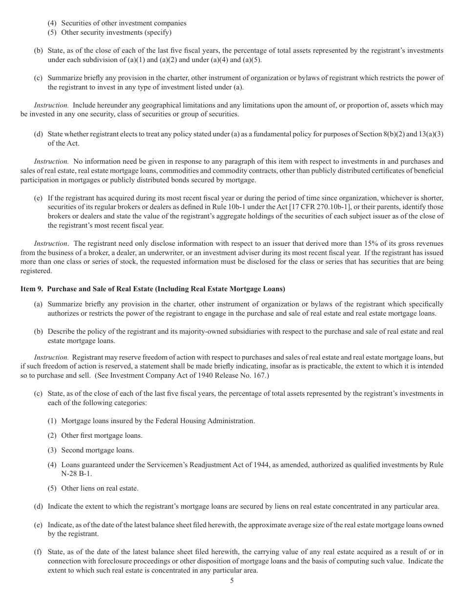 SEC Form 1285 (N-8B-4) Registration Statement of Face-Amount Certificate Companies, Page 5