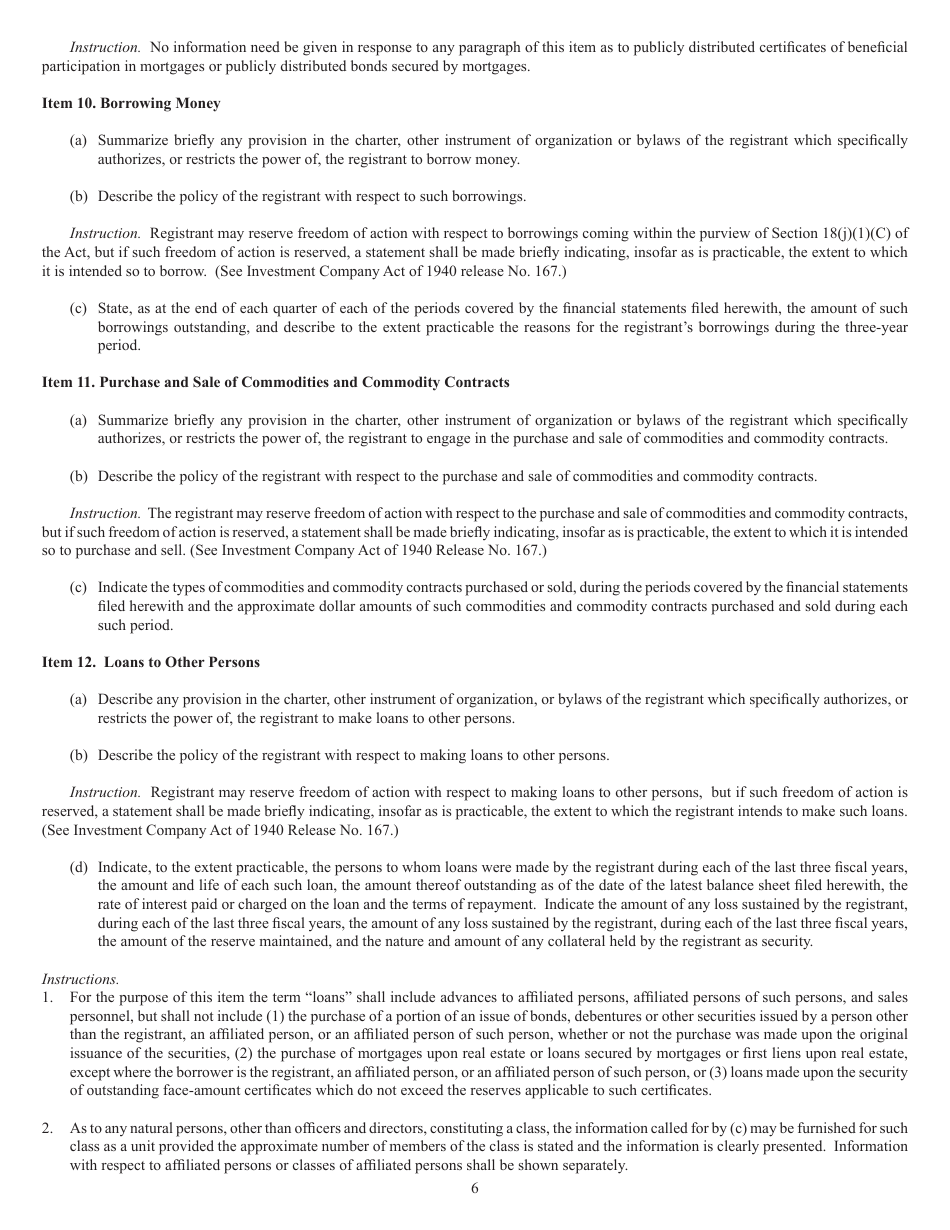SEC Form 1285 (N-8B-4) Registration Statement of Face-Amount Certificate Companies, Page 6