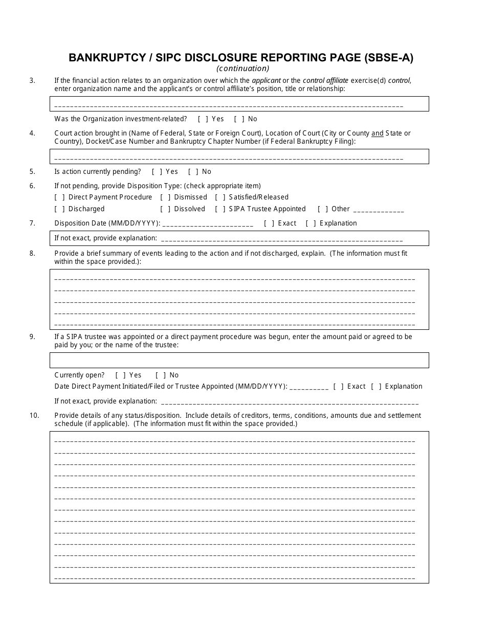 SEC Form 2925 (SBSE-A) Application for Registration of Security-Based Swap Dealers and Major Security-Based Swap Participants That Are Registered or Registering With the Commodity Futures Trading Commission as a Swap Dealer or Major Swap Participant, Page 23