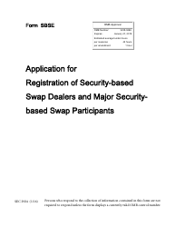 SEC Form 2924 (SBSE) Uniform Application for Security-Based Swap Dealer and Major Security-Based Swap Participant Registration