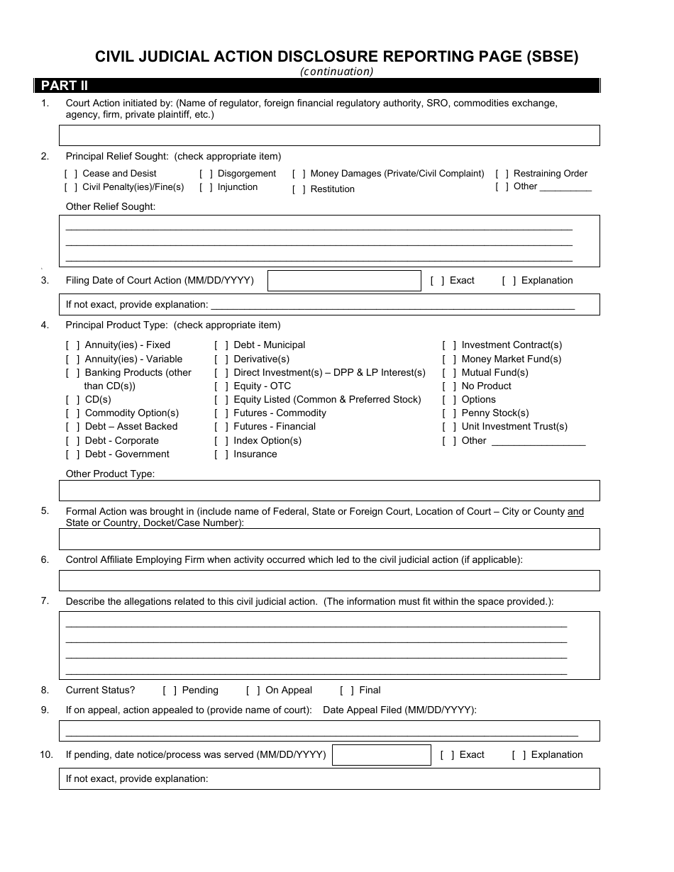 SEC Form 2924 (SBSE) Uniform Application for Security-Based Swap Dealer and Major Security-Based Swap Participant Registration, Page 24