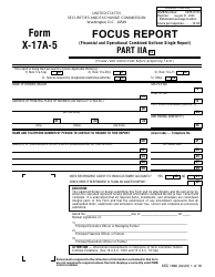 SEC Form 1696 (X-17A-5) Part IIA Focus Report