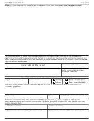 Form SSA-16 Application for Disability Insurance Benefits, Page 5