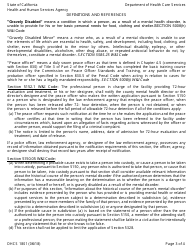 Form DHCS1801 Application for Assessment, Evaluation, and Crisis Intervention or Placement for Evaluation and Treatment - California, Page 3