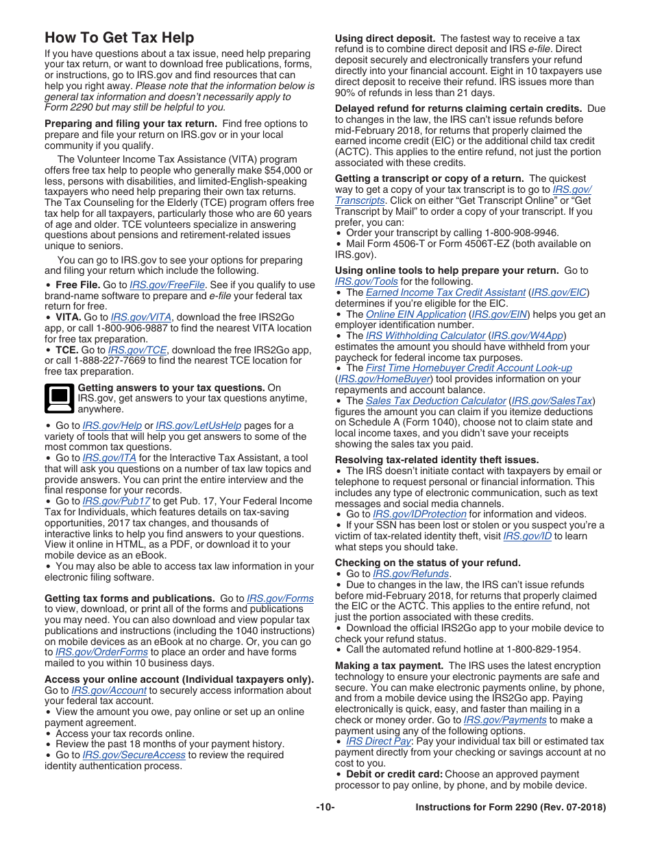 Instructions for IRS Form 2290 Heavy Highway Vehicle Use Tax Return, Page 12