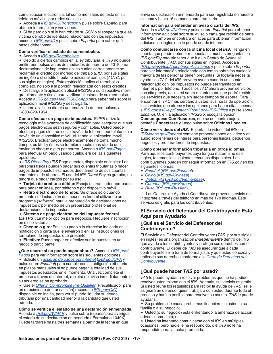Instrucciones para IRS Formulario 2290(SP) Declaracion Del Impuesto Sobre El Uso De Vehiculos Pesados En Las Carreteras (Spanish), Page 15