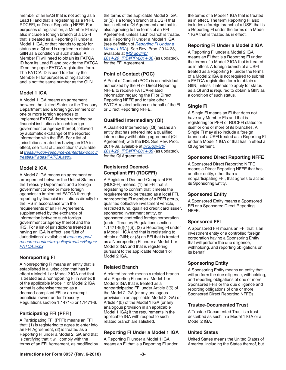 Instructions for IRS Form 8957 Foreign Account Tax Compliance Act (Fatca) Registration, Page 3