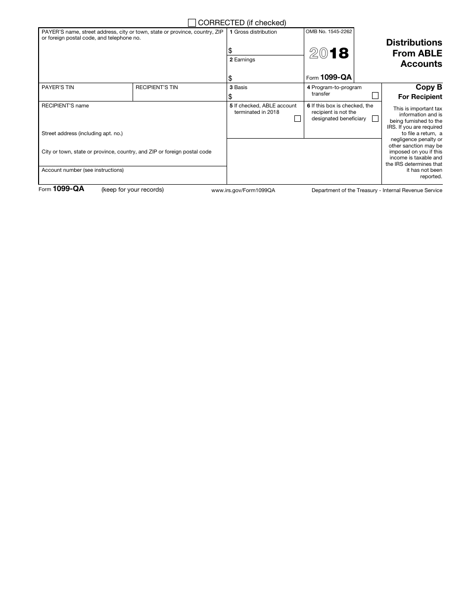 IRS Form 1099-QA Distributions From Able Accounts, Page 2