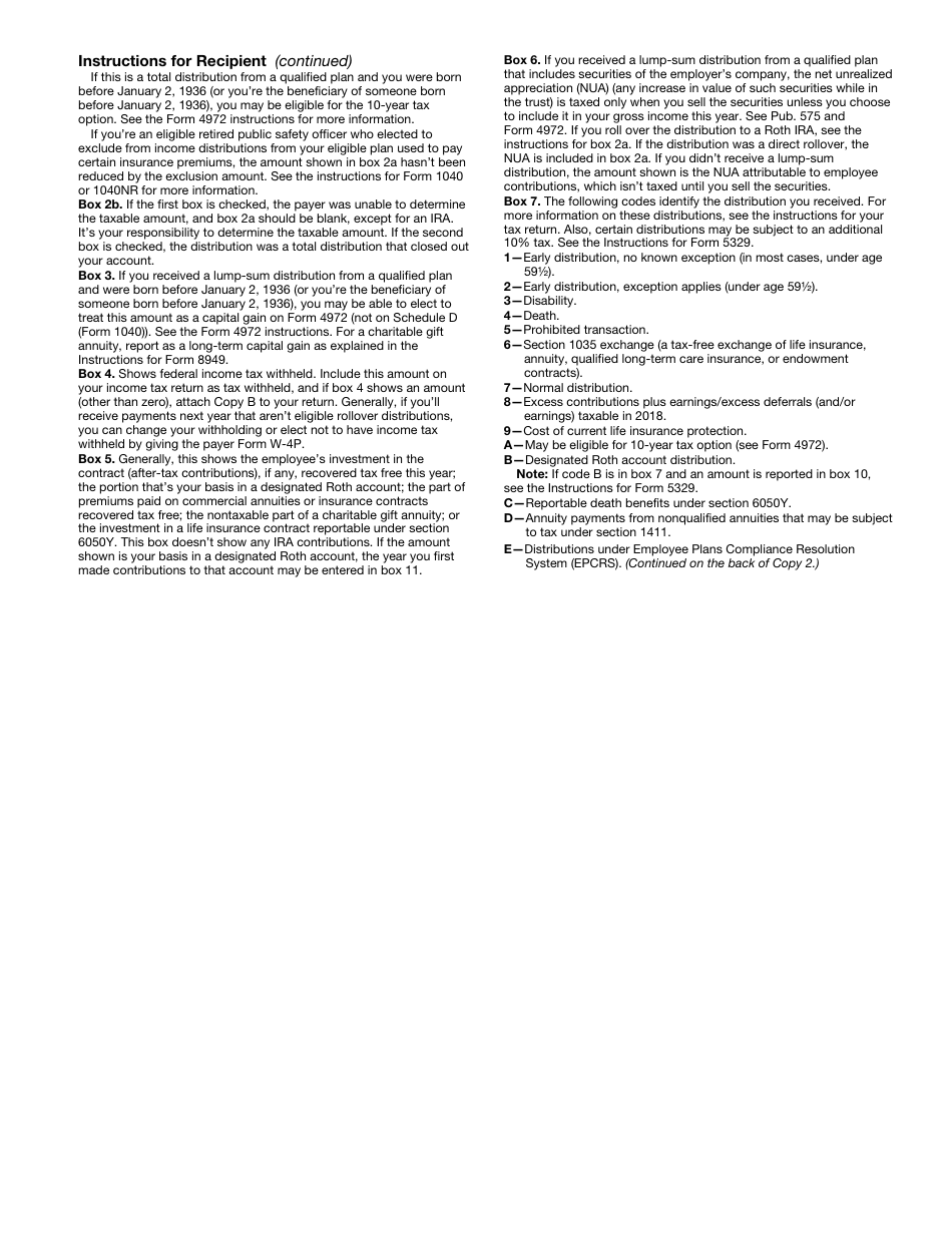 IRS Form 1099-R Distributions From Pensions, Annuities, Retirement or Profit-Sharing Plans, IRAs, Insurance Contracts, Etc., Page 7