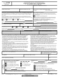 IRS Form 2159 Payroll Deduction Agreement