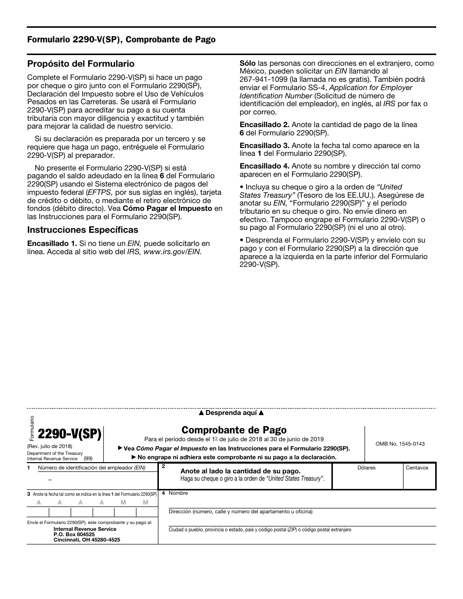 IRS Formulario 2290(SP) Declaracion Del Impuesto Sobre El Uso De Vehiculos Pesados En Las Carreteras (Spanish), Page 10