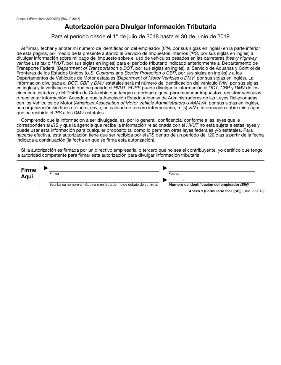 IRS Formulario 2290(SP) Declaracion Del Impuesto Sobre El Uso De Vehiculos Pesados En Las Carreteras (Spanish), Page 9