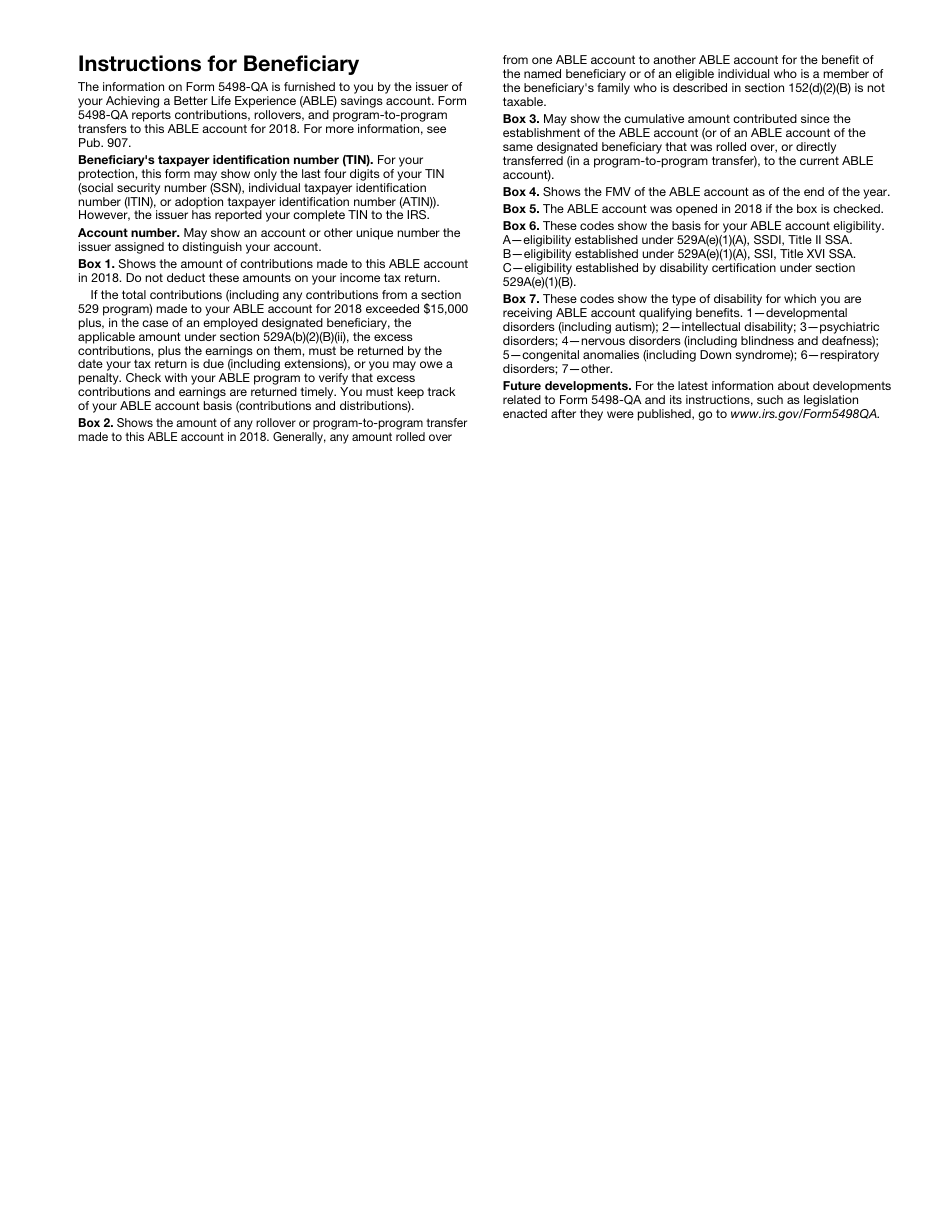 IRS Form 5498-QA Able Account Contribution Information, Page 3