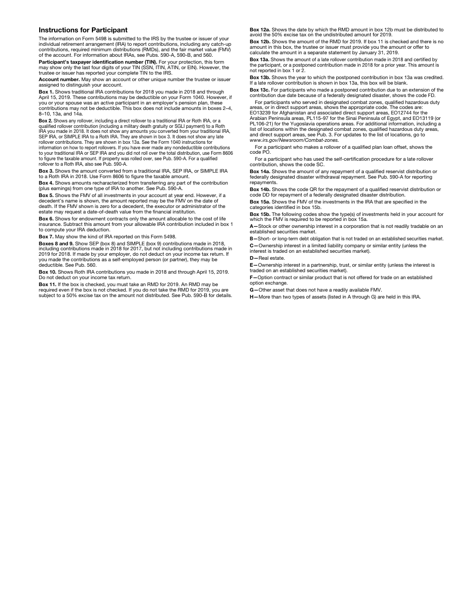 IRS Form 5498 Ira Contribution Information, Page 4