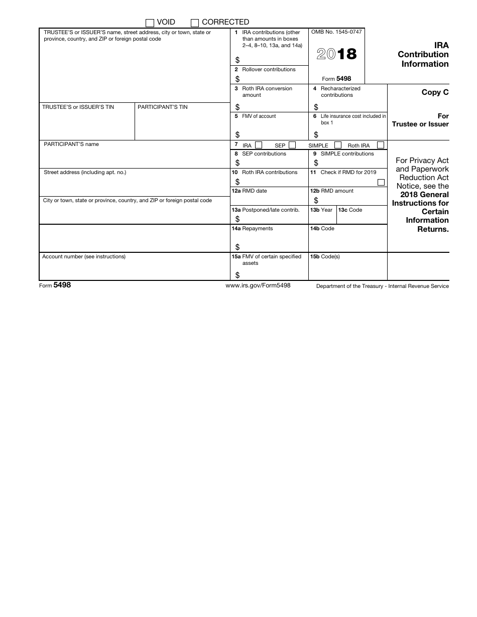 IRS Form 5498 Ira Contribution Information, Page 5