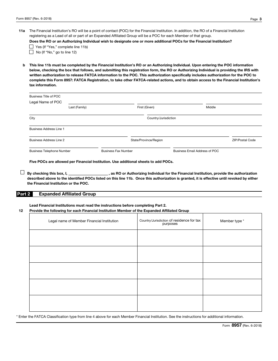 IRS Form 8957 Foreign Account Tax Compliance Act (Fatca) Registration, Page 3