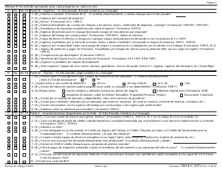 IRS Formulario 13614-C (SP) Hoja De Admision/Entrevista Y Verificacion De Calidad (Spanish), Page 2