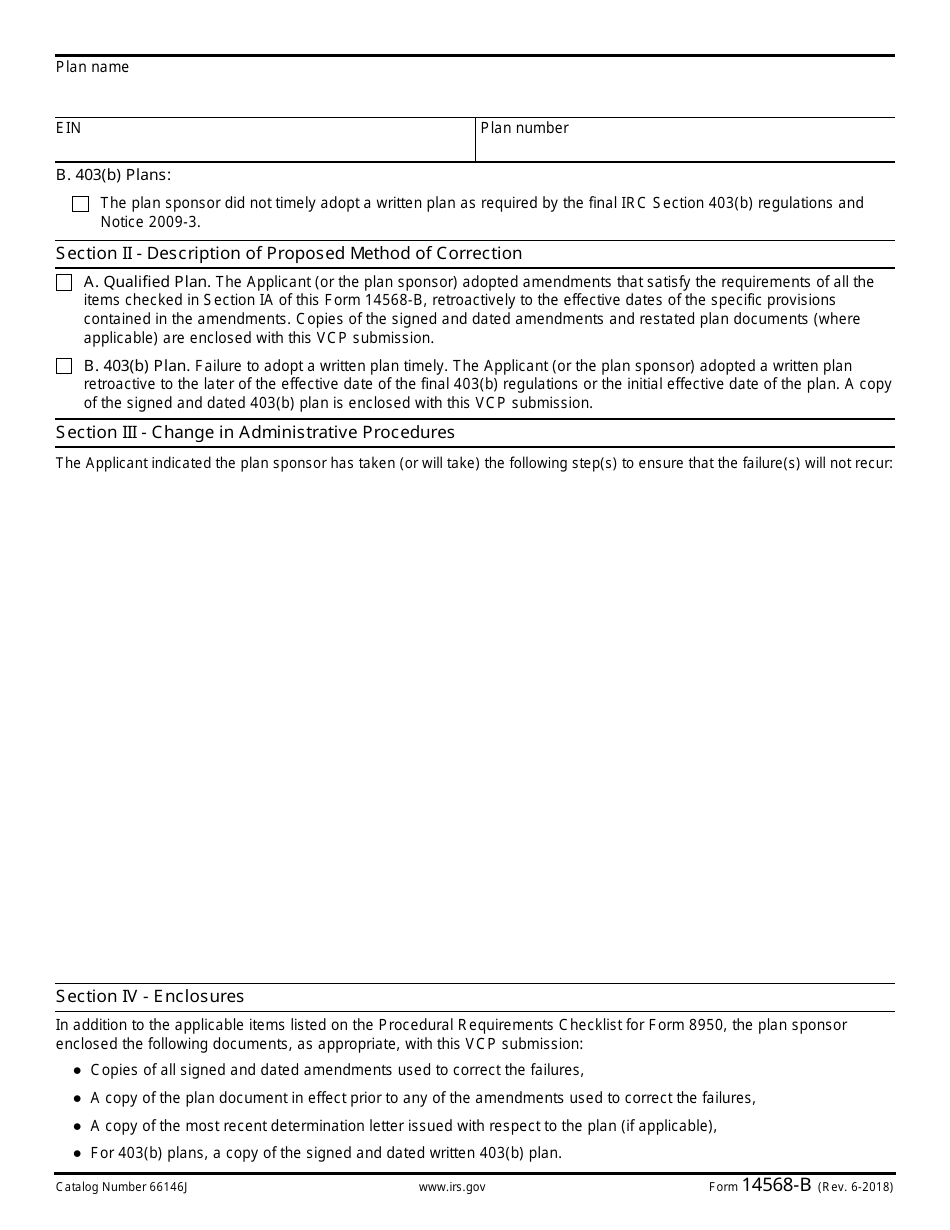IRS Form 14568-B Model Vcp Compliance Statement - Schedule 2: Other Nonamender Failures and Failure to Adopt a 403(B) Plan Timely, Page 2