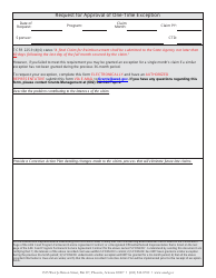 Document preview: Request for Approval of One-Time Exception - Arizona