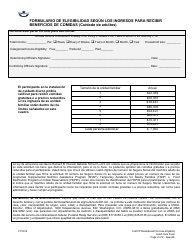 Formulario De Elegibilidad Segun Los Ingresos Para Recibir Beneficios De Comidas (Cuidado De Adultos) - Florida (Spanish), Page 2
