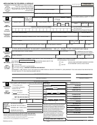Form PS2000-44 Application to Title and Register a Motor Vehicle - Minnesota