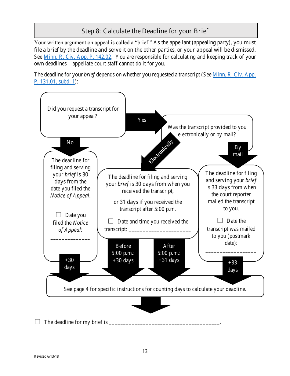Filing an Eviction Appeal at the Minnesota Court of Appeals - Minnesota, Page 13