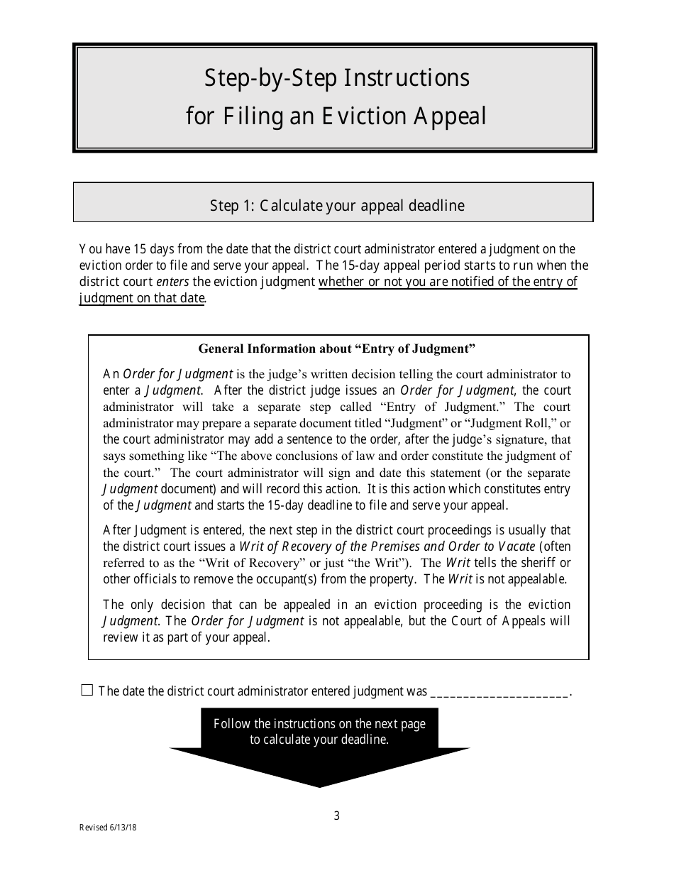 Filing an Eviction Appeal at the Minnesota Court of Appeals - Minnesota, Page 3