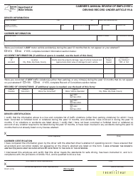 Document preview: Form DS-872 Carrier's Annual Review of Employee's Driving Record Under Article 19-a - New York