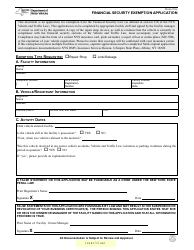 Document preview: Form FS-48 Financial Security Exemption Application - New York