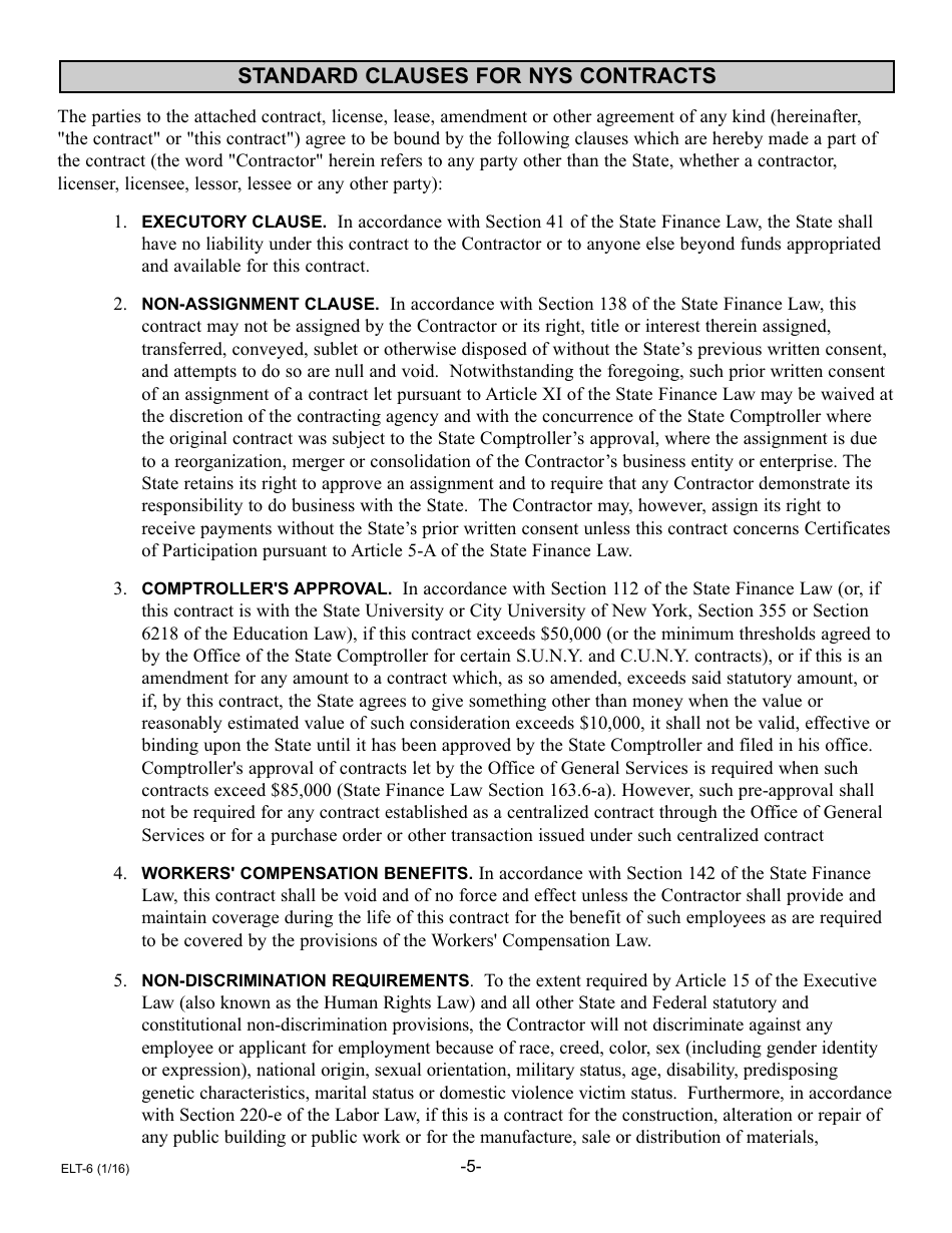Form ELT-6 Service Provider Application for Participation in the Electronic Lien Transfer Program - New York, Page 5