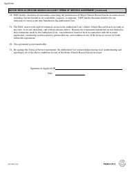 Form MV-15D Motor Vehicle Record Search Account Application - New York, Page 6