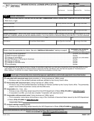 Form MV-521 Driving School License Application - New York