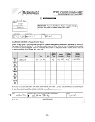 Instructions for Form MV-104L Report of Motor Vehicle Accident Police Line of Duty Accident - New York, Page 5