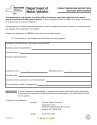 Document preview: Form VS-94 Public Emissions Inspection Waitlist Application - New York