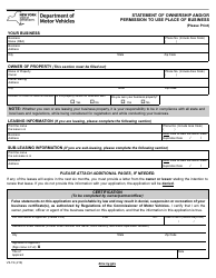 Document preview: Form VS-19 Statement of Ownership and/or Permission to Use Place of Business - New York