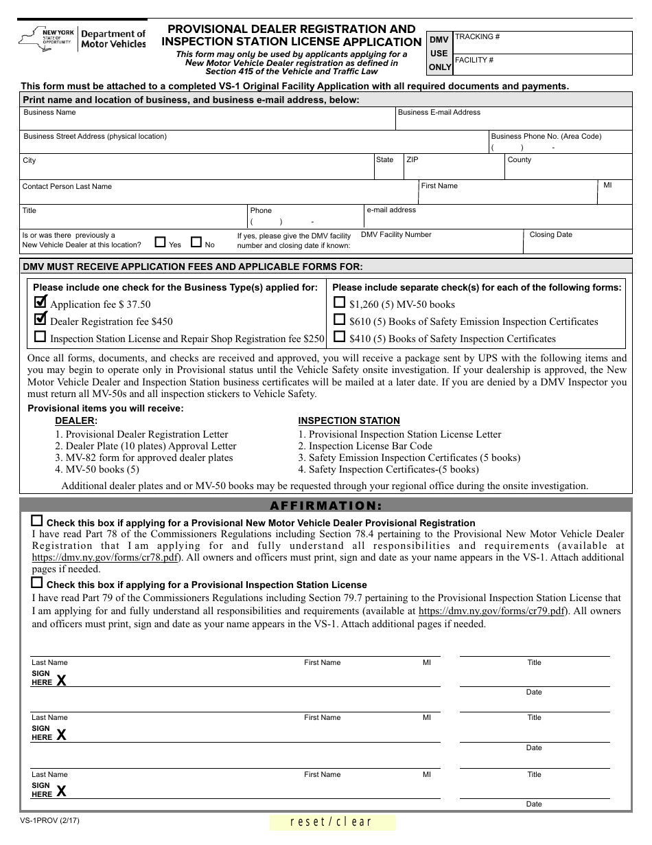 Form VS-1PROV - Fill Out, Sign Online and Download Fillable PDF, New ...