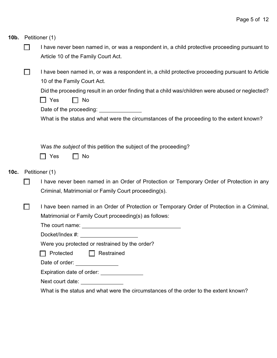 Form 6-1 Appointment as Guardian of a Person - Nassau County, New York, Page 5