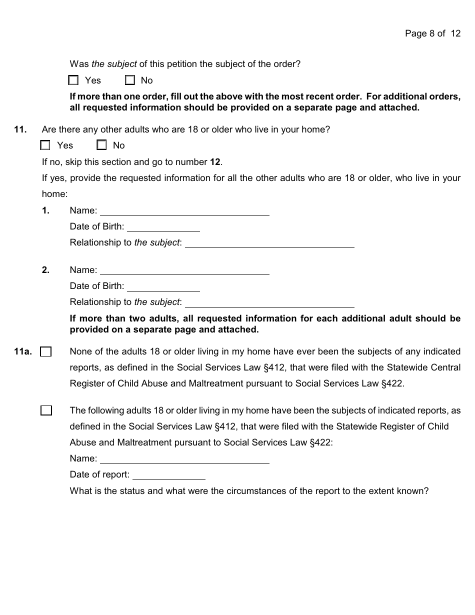 Form 6-1 Appointment as Guardian of a Person - Nassau County, New York, Page 8