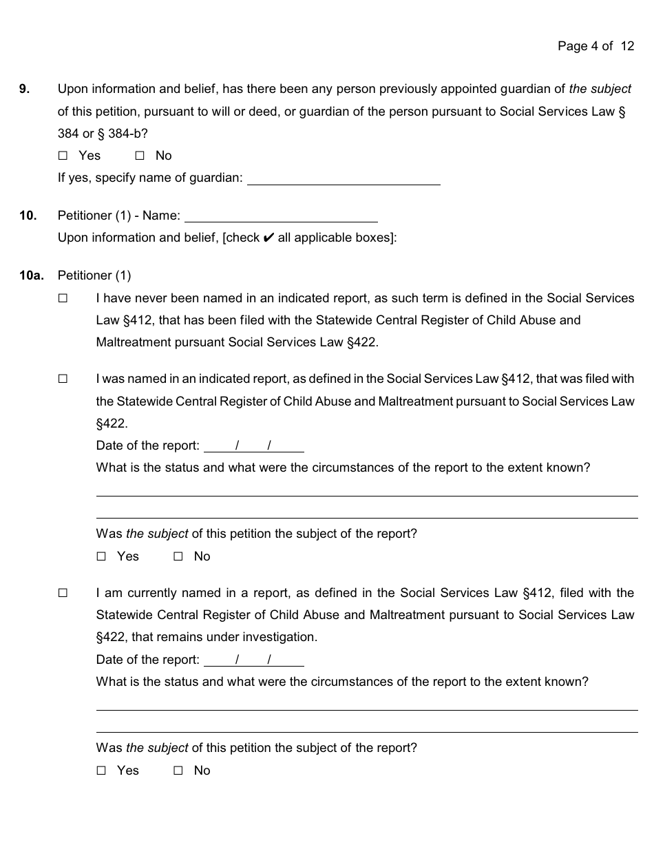 Guardianship Packet - Nassau County, New York, Page 10
