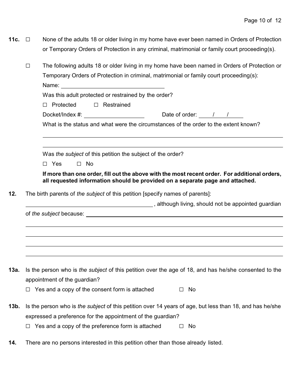 Guardianship Packet - Nassau County, New York, Page 16