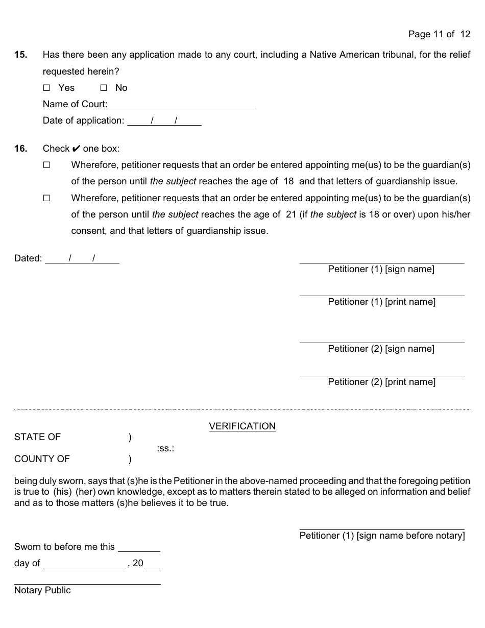 Guardianship Packet - Nassau County, New York, Page 17