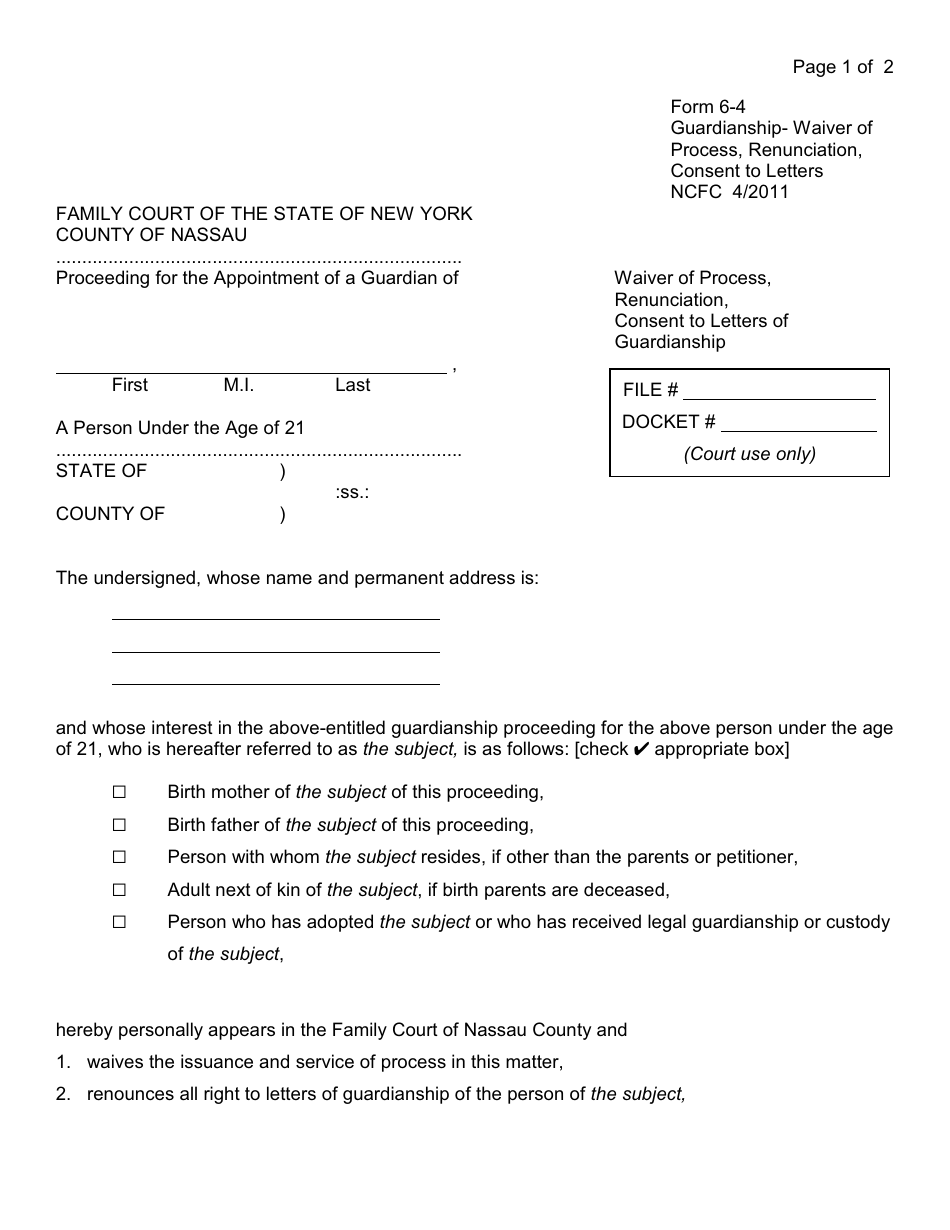 Guardianship Packet - Nassau County, New York, Page 25