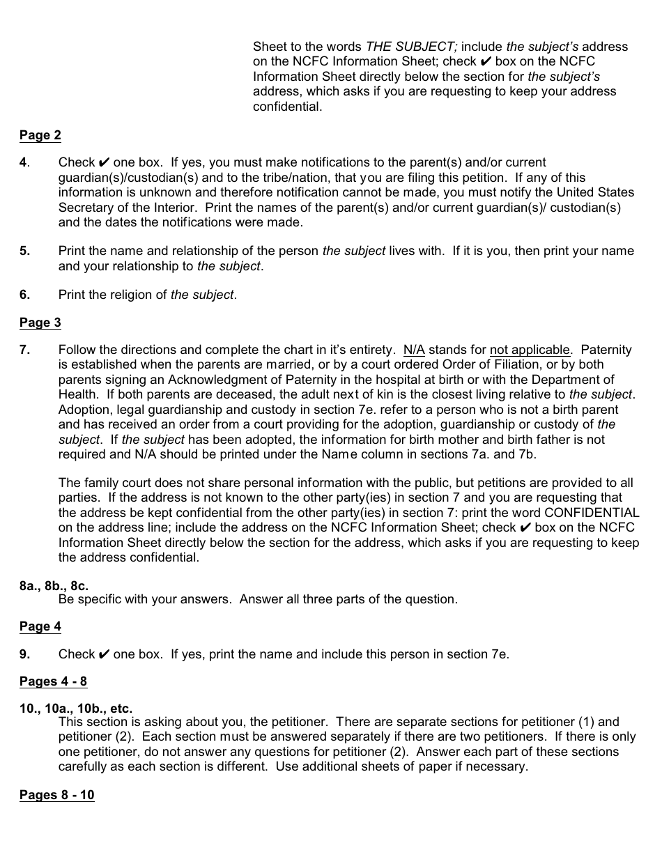 Guardianship Packet - Nassau County, New York, Page 3