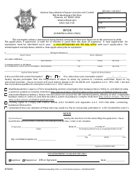&quot;Byob Exemption Application Form&quot; - Arizona