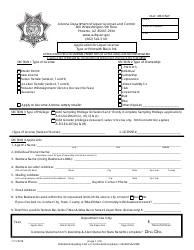 Application for Liquor License - Arizona